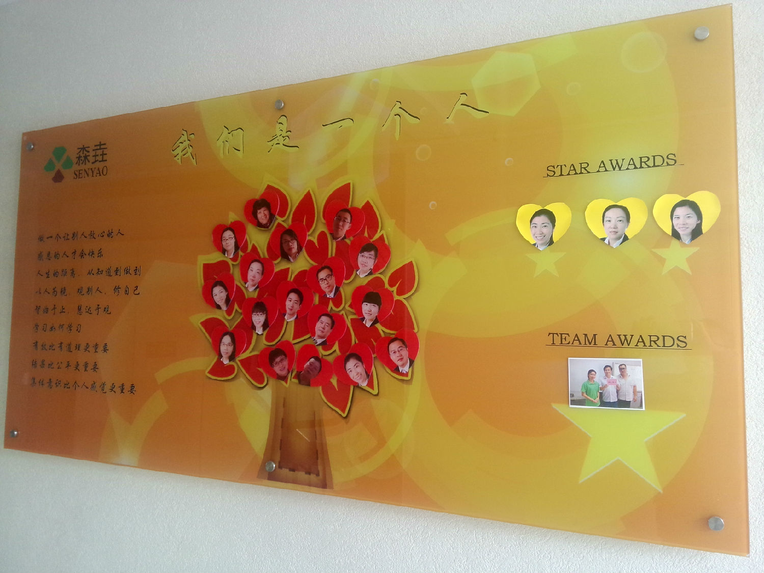 Shanghai Qualitywell is a company with 16 employee who come from the different provinces.